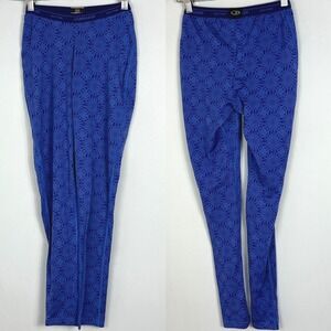 Icebreaker 100% Merino Wool Leggings Oasis Snowflake Blue Womens Size XS NEW NWT